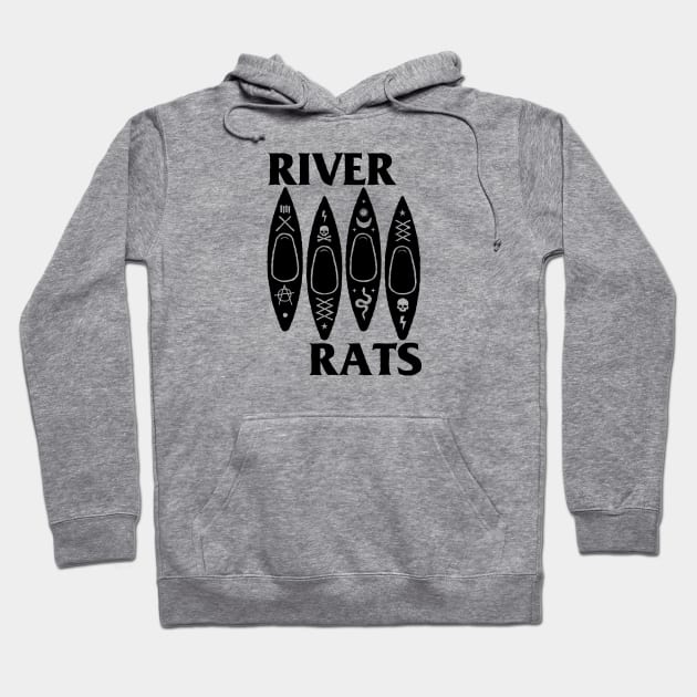 River Rats - Kayaks (Black Flag) punk version Hoodie by Jill K Design